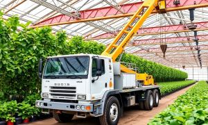 Автокраны в тепличном хозяйстве: как техника меняет агрокультуру