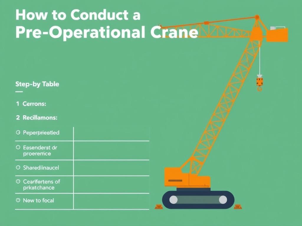     How to Conduct a Pre-Operational Crane Check. Summary Table: Pre-Operational Crane Check Step-by-Step