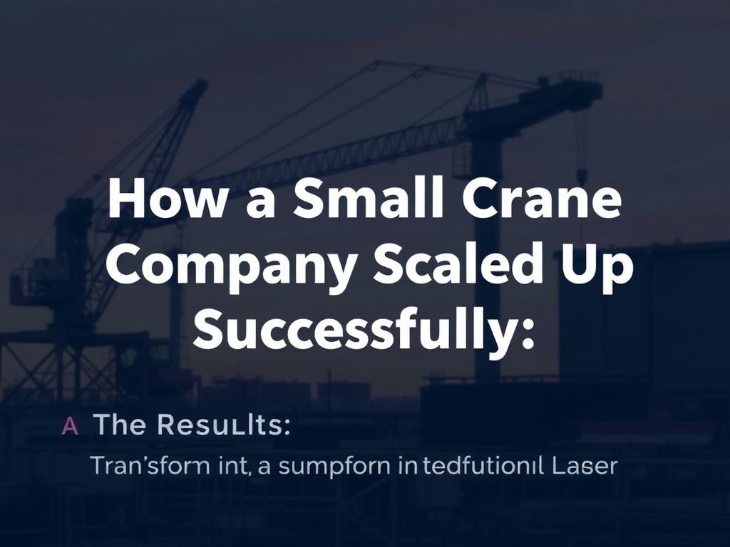     How a Small Crane Company Scaled Up Successfully. The Results: Transforming Into a Regional Leader