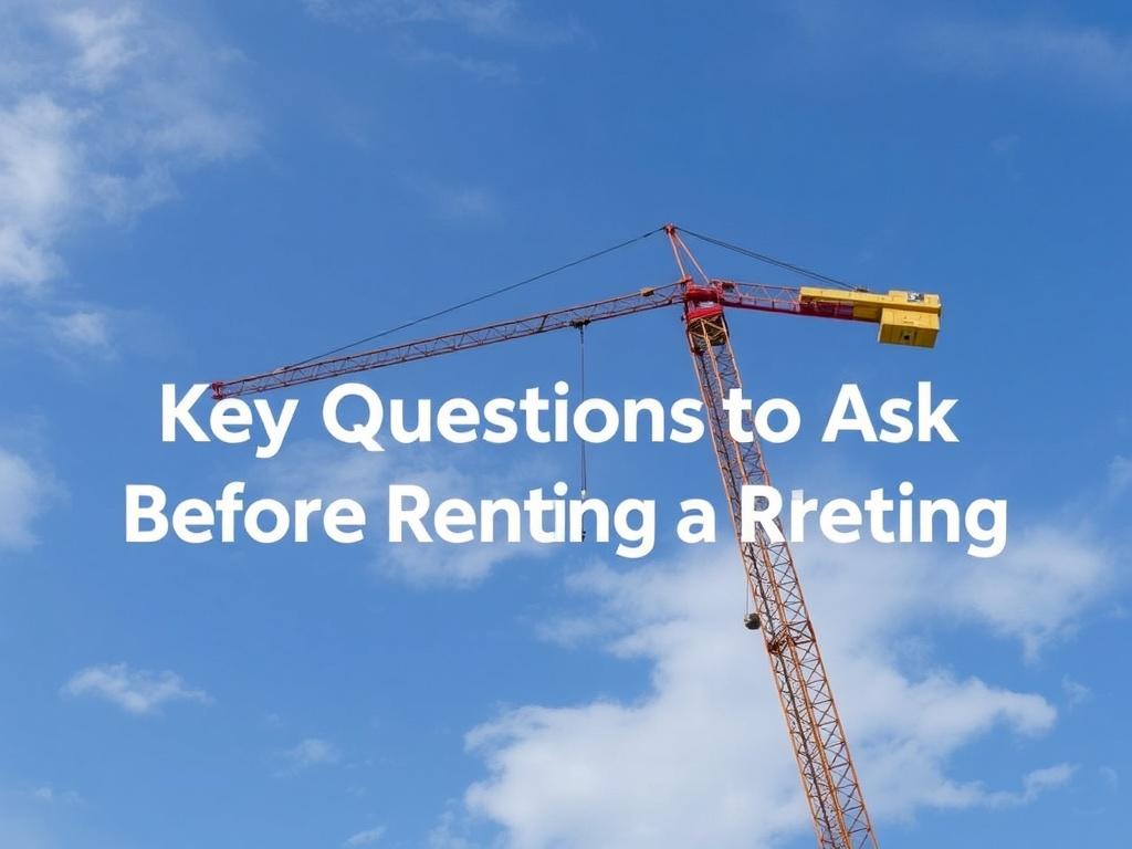 Key Questions to Ask Before Renting a Crane: Your Ultimate Guide to Making the Right Choice