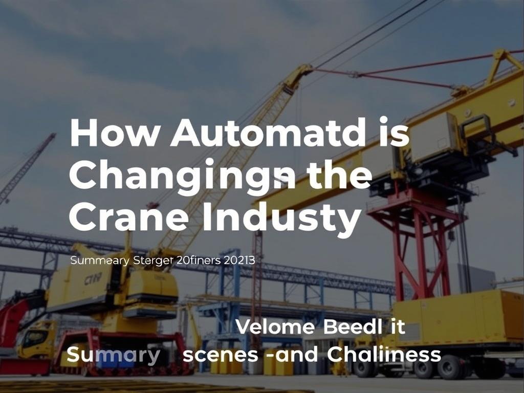     How Automation Is Changing the Crane Industry. Summary of Automation Benefits and Challenges