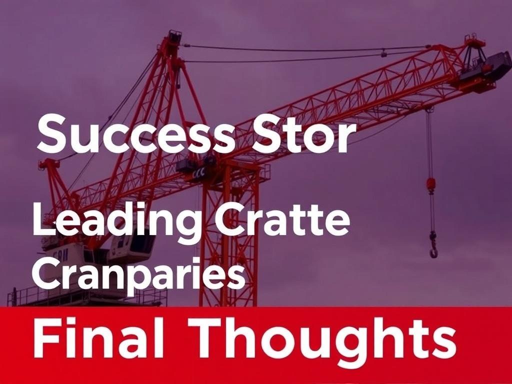     Success Stories from Leading Crane Companies. Final Thoughts