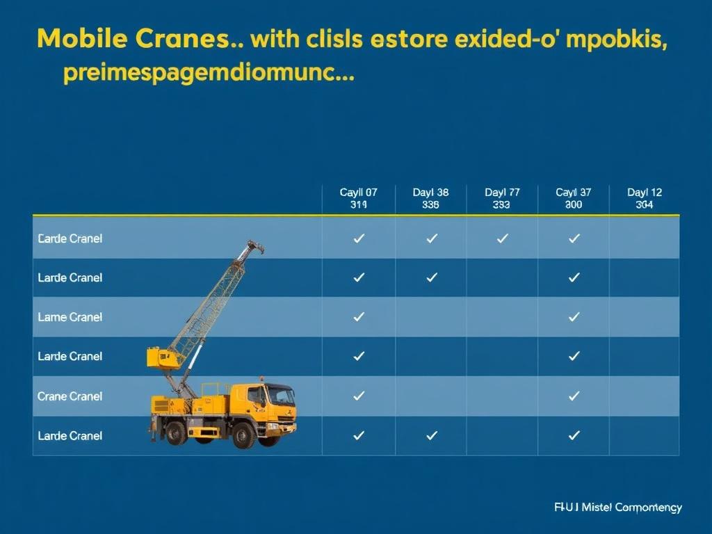     Mobile Cranes in Military and Defense Applications. Summary Table: Comparing Mobile Crane Types for Military Use