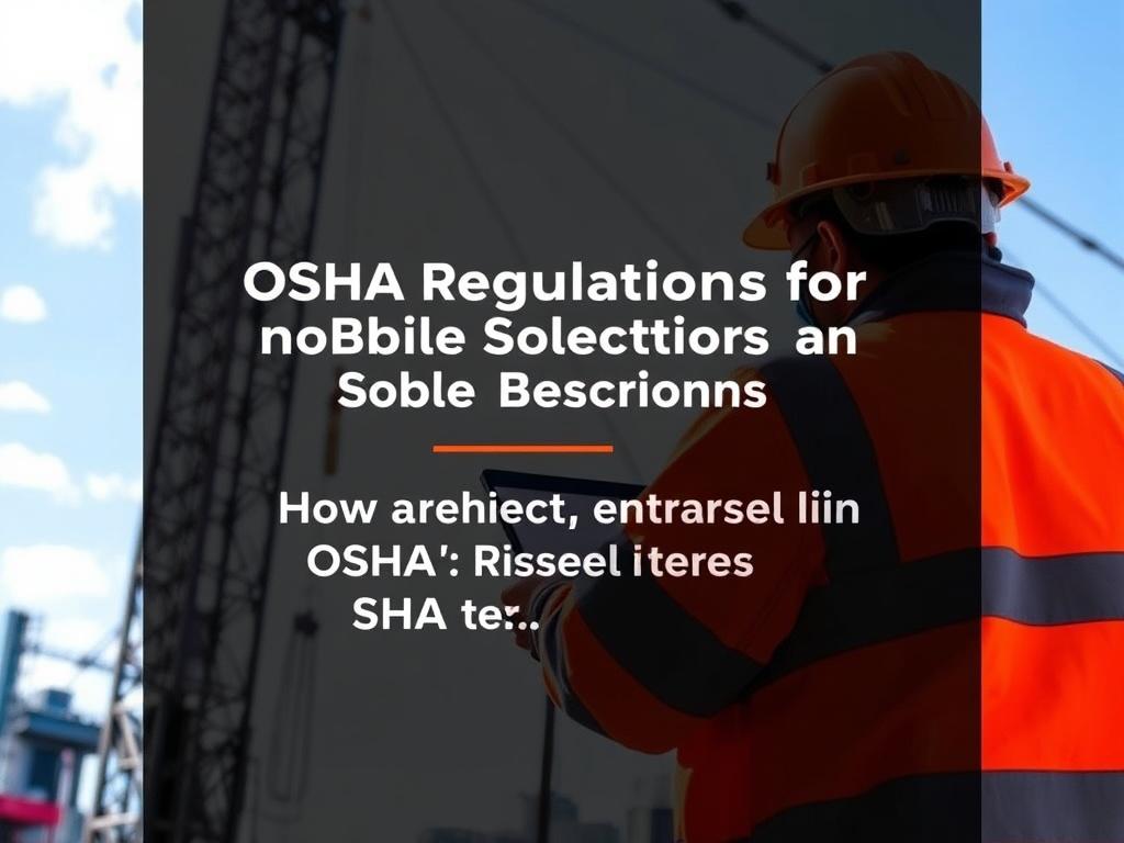     OSHA Regulations for Mobile Crane Operations. How Technology Enhances Compliance with OSHA Regulations