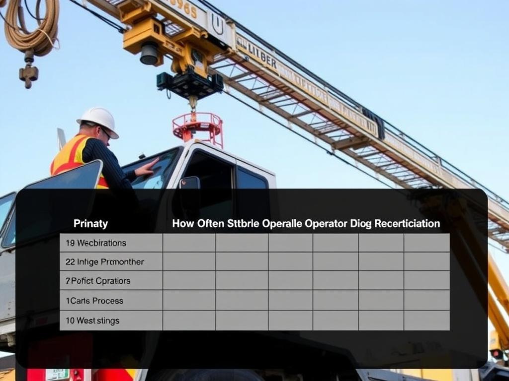    How Often Should Crane Operators Be Re-Certified?. Summary Table: Key Points About Crane Operator Re-Certification