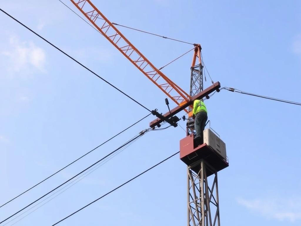     Operación segura de grúas cerca de líneas eléctricas.. Resumen práctico: pasos que debes seguir antes y durante la maniobra
