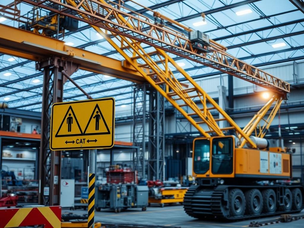     Señalización y delimitación de áreas de trabajo con grúas.. Evaluación de riesgos y planificación del área de trabajo