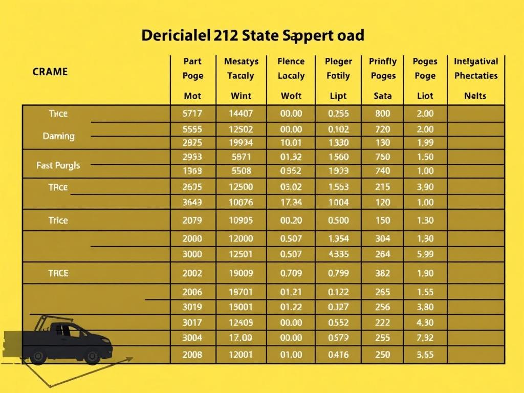     Understanding Crane Load Charts: A Step-by-Step Guide for Operators.. Tabla de muestra: interpretación práctica