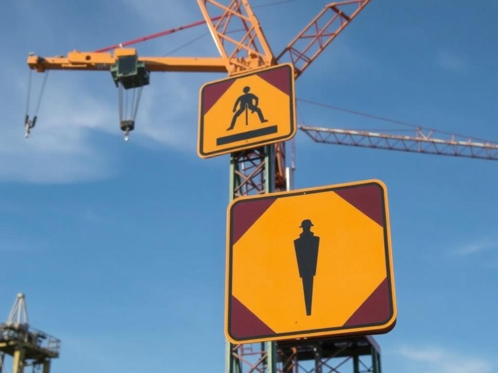     Señalización y delimitación de áreas de trabajo con grúas.. Tecnologías emergentes: geofencing, sensores y cámaras