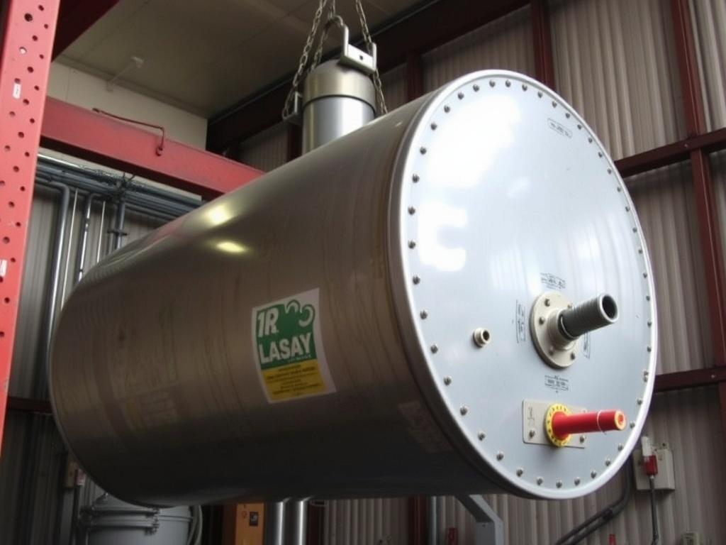 Calculer la charge et le centre de gravité pour un levage en toute sécurité.. Weitere praktische Beispiele: Ein schief hängender Kessel Calculer la charge et le centre de gravité pour un levage en toute sécurité.. Weitere praktische Beispiele: Ein schief hängender Kessel